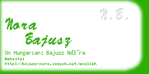 nora bajusz business card